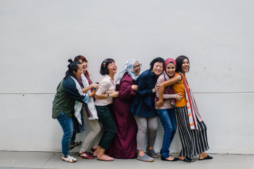 Group of women laughing together