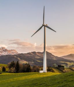 windmill on a field