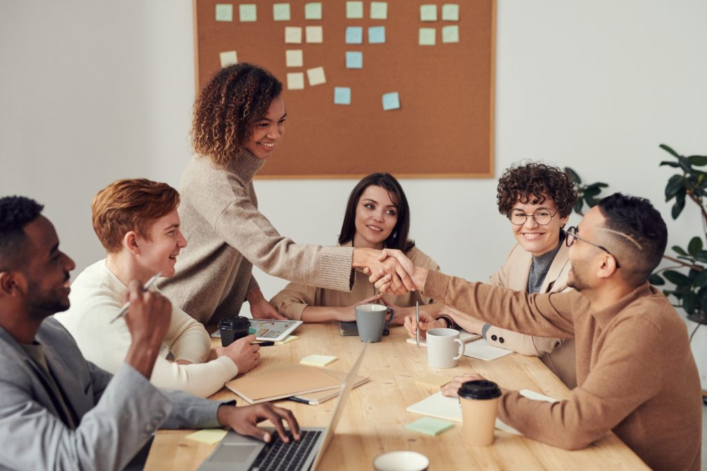 people in an office together